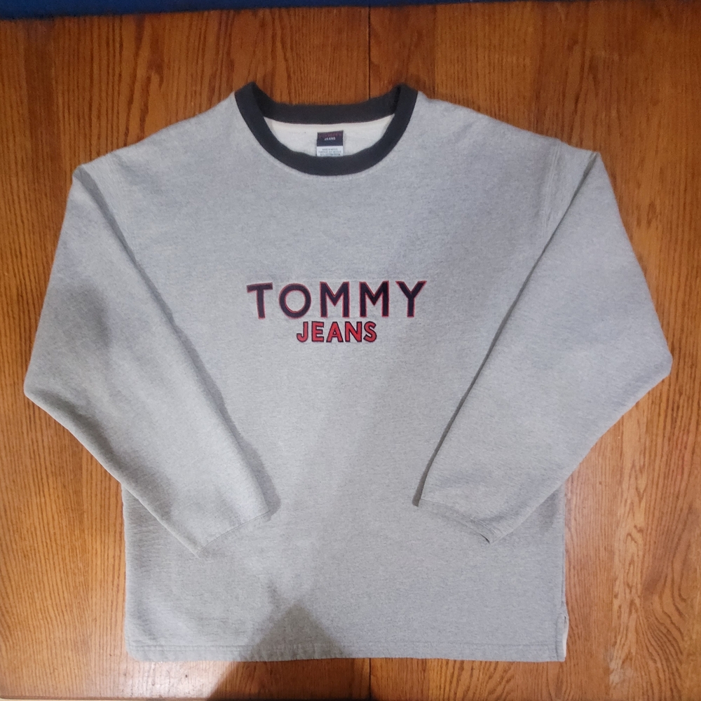 Tommy Hilfiger Navy and White Sweatshirt